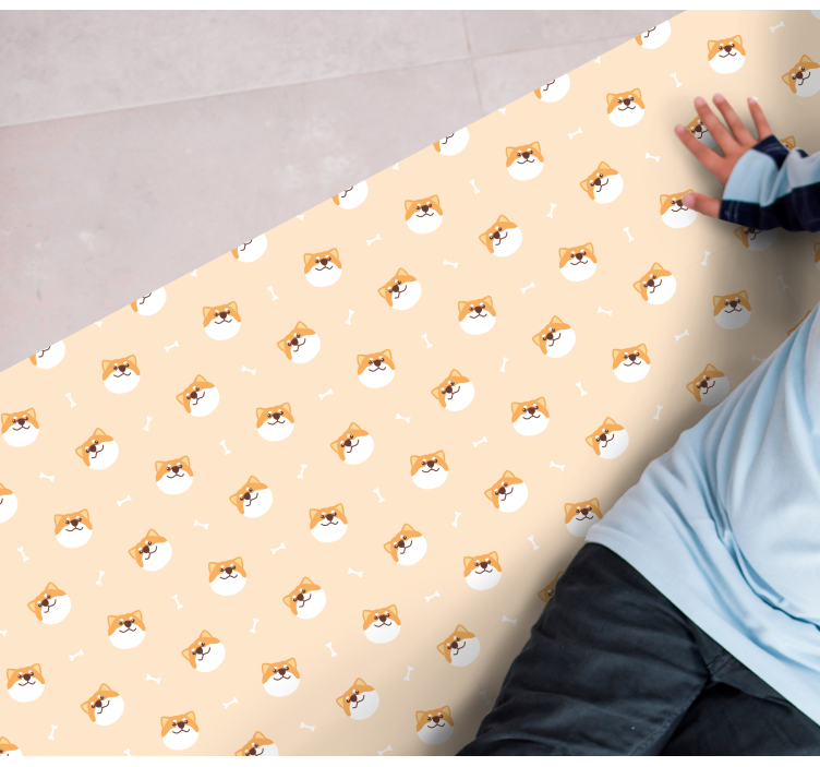 Tapete vinílico de animais rostos fofos de cachorro - TenStickers