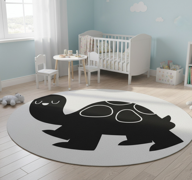 Tapete vinílico de animais tartaruga negra gigante - TenStickers