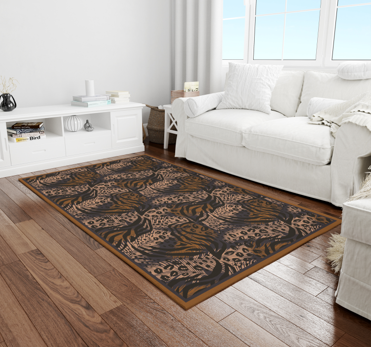 Tapete vinílico estampa de animal motivo exótico da selva - TenStickers