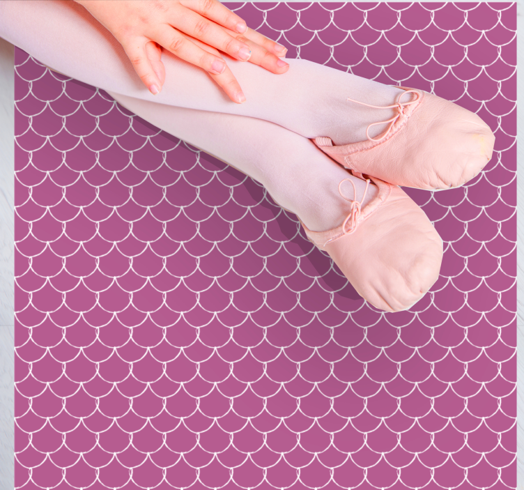 Tapete vinílico estampa de animal escamas de sereia rosa - TenStickers