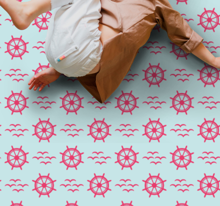 Tapete em vinil infantil volantes náuticos - TenStickers