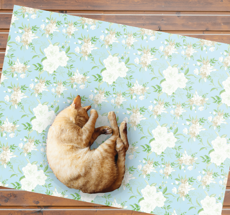 Tapete vinílico flores e plantas elegância floral serena - TenStickers