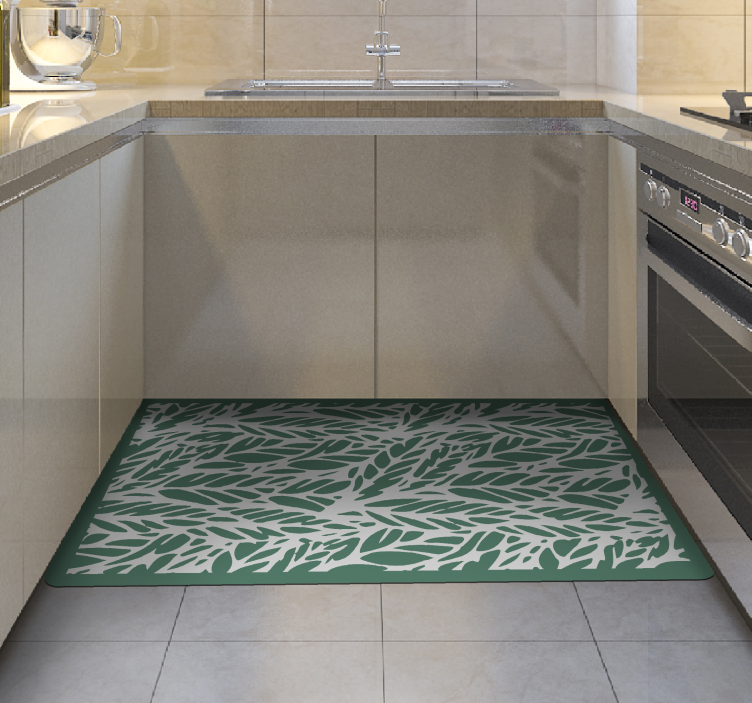 Tapete vinílico flores e plantas elegância frondosa - TenStickers