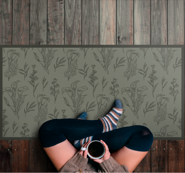 Tapete vinílico flores e plantas ilustrações botânicas - TenStickers