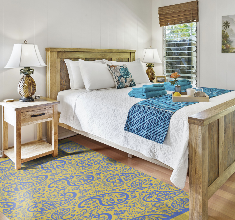 Tapete vinílico quarto redemoinhos estampados - TenStickers