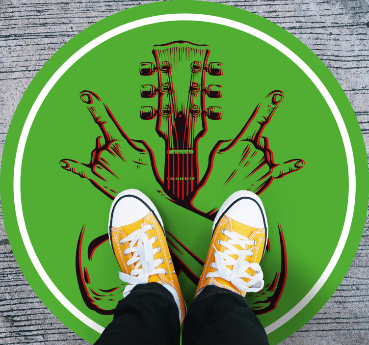 Tapete vinílico redondo arte de gesto de balanço - TenStickers