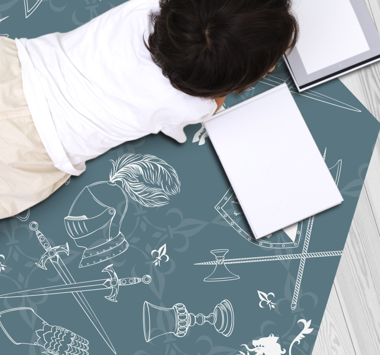 Tapete vinílico de jogos cavalaria medieval - TenStickers