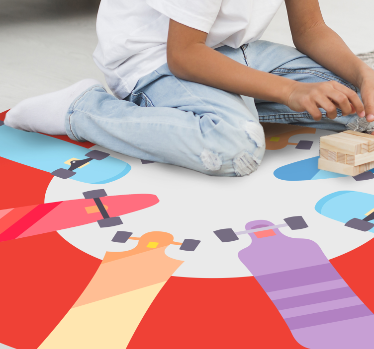 Tapete vinílico de jogos jogo de tabuleiro circular - TenStickers