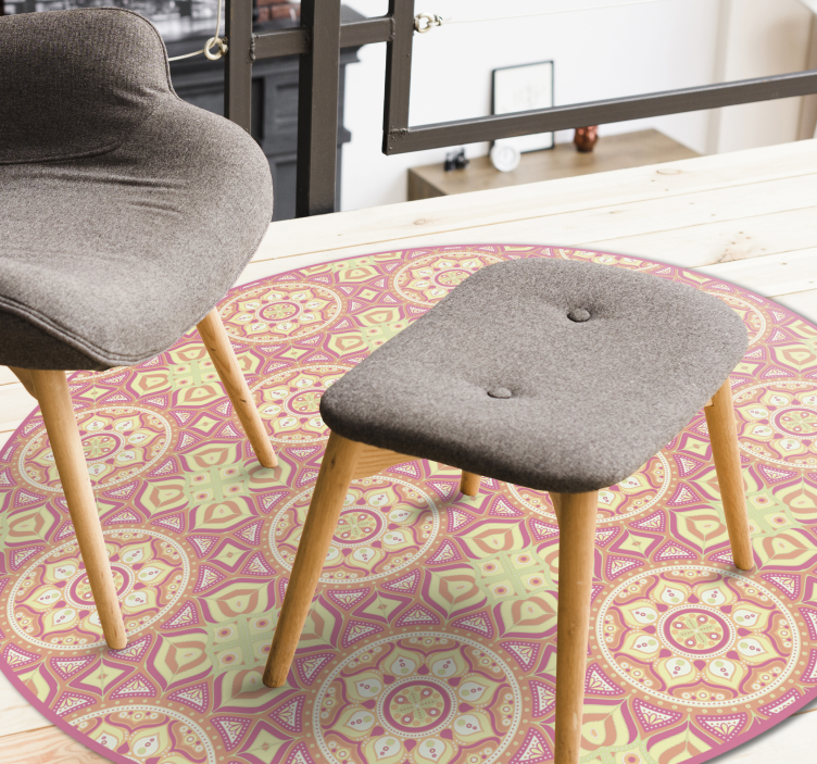 Tapete vinílico de mandala círculo de padrão de mandala - TenStickers