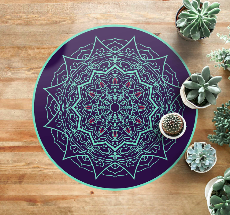 Tapete vinílico de mandala desenho de círculo de mandala - TenStickers