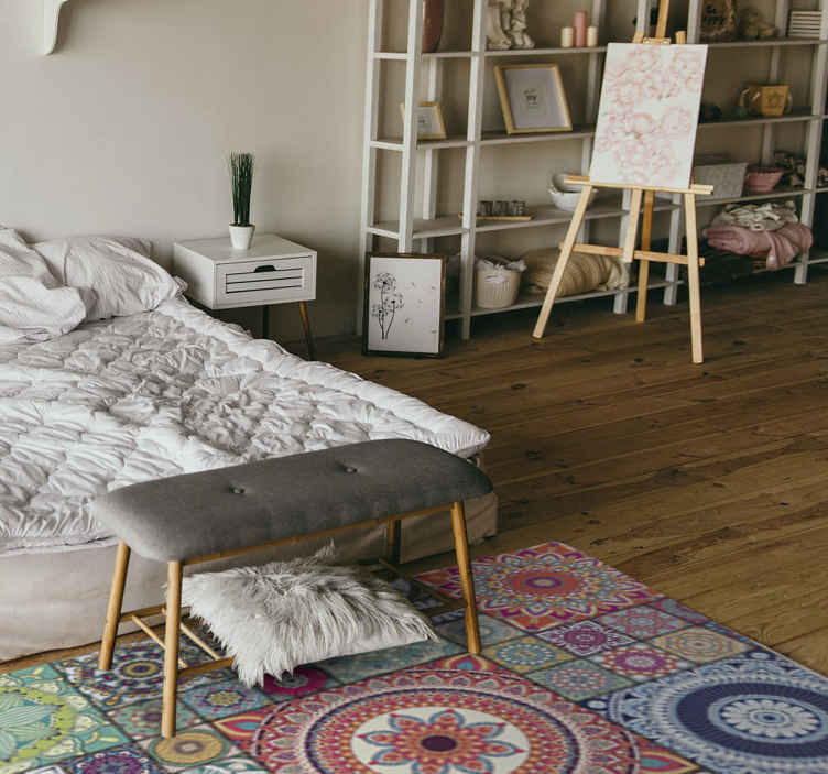 Tapete vinílico de mandala padrões de mandala - TenStickers