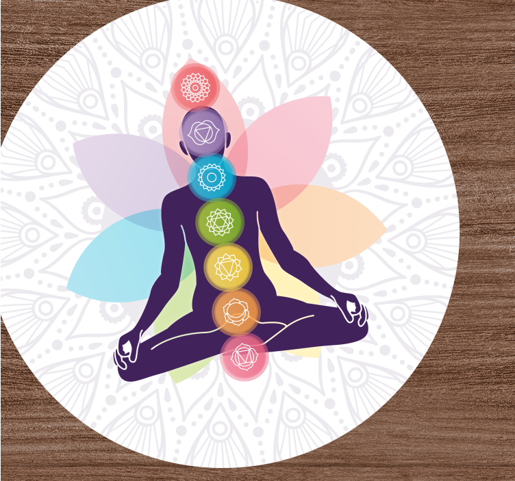 Tapete vinílico de mandala símbolo de meditação do chakra - TenStickers