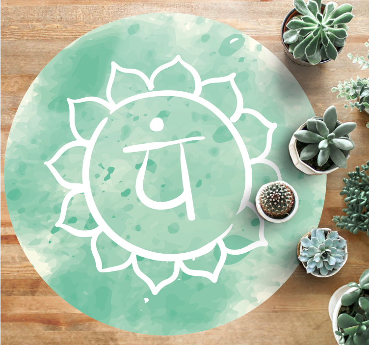 Tapete vinílico de mandala símbolo do chakra de lótus - TenStickers
