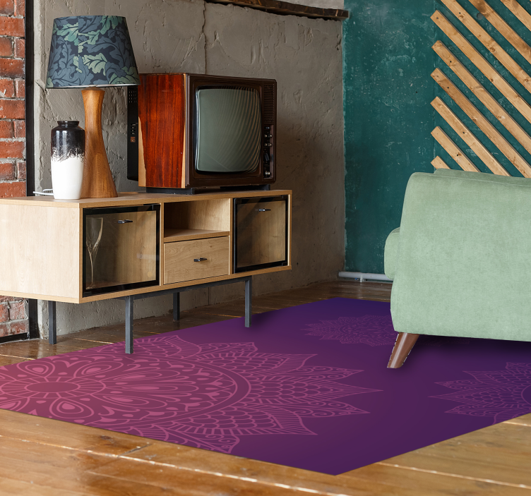 Tapete vinílico de mandala tapete padrão mandala - TenStickers