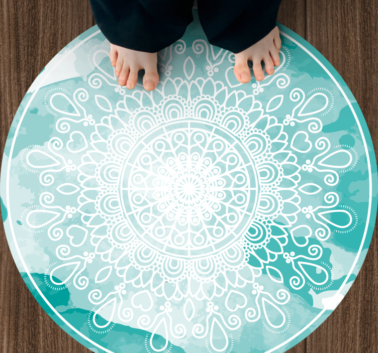 Tapete vinílico de mandala tons elegantes de aquarela - TenStickers