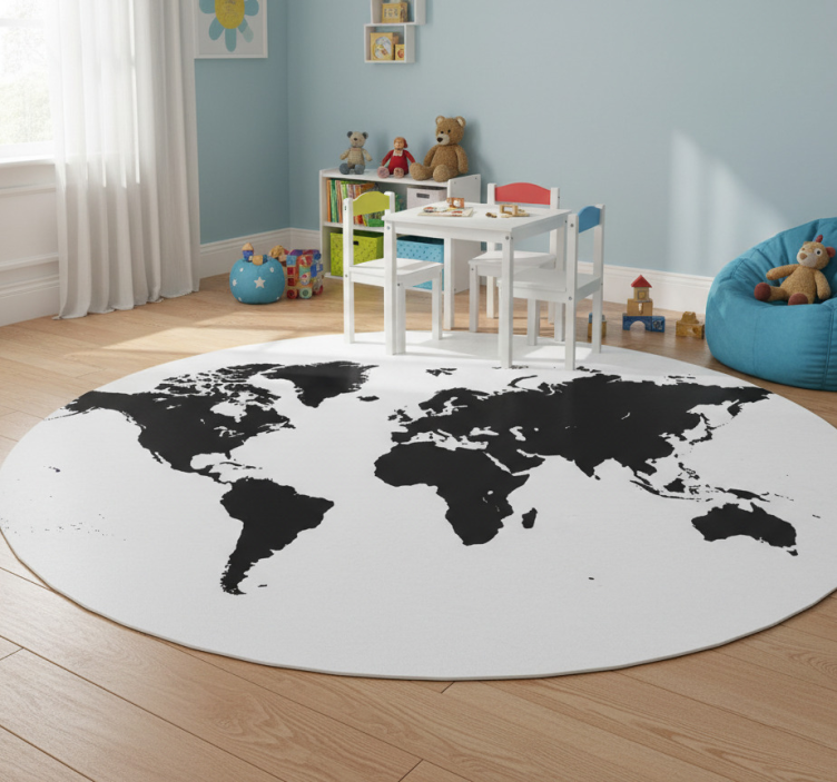Tapete vinílico de mapa mundial decorativo - TenStickers