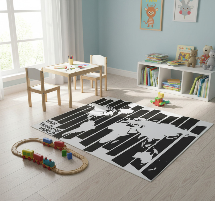 Tapete vinílico de mapa mundial estilo retrô - TenStickers