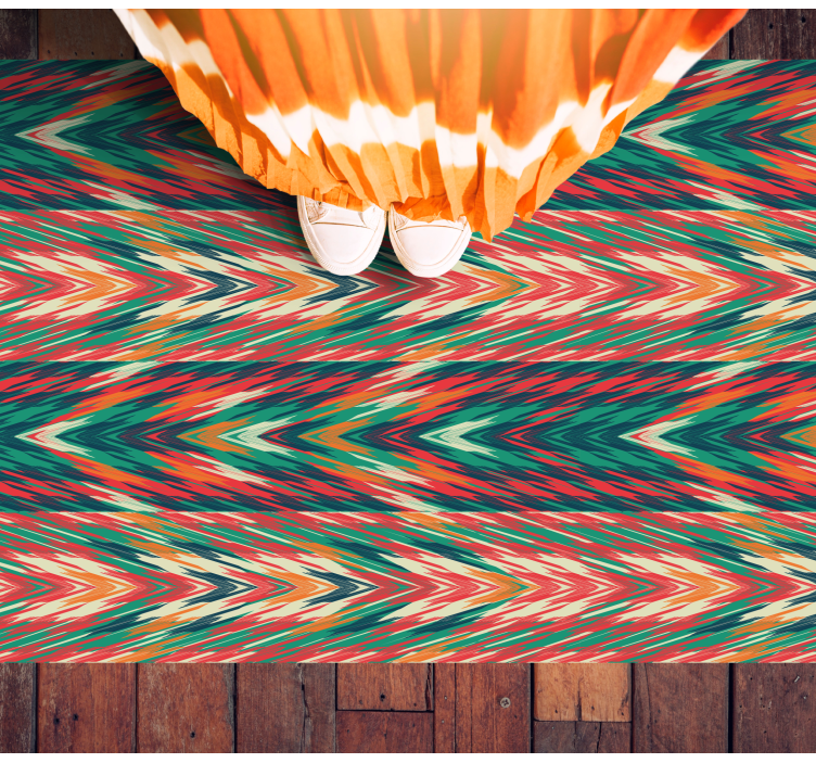 Tapete vinílico às risca ondas de cores dinâmicas - TenStickers