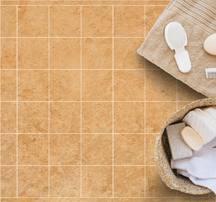 Tapete vinílico de pedras aparência bege natural - TenStickers