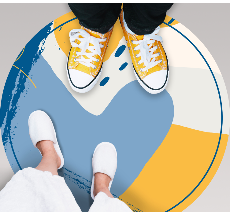 Tapete vinílico de pedras arte circular - TenStickers