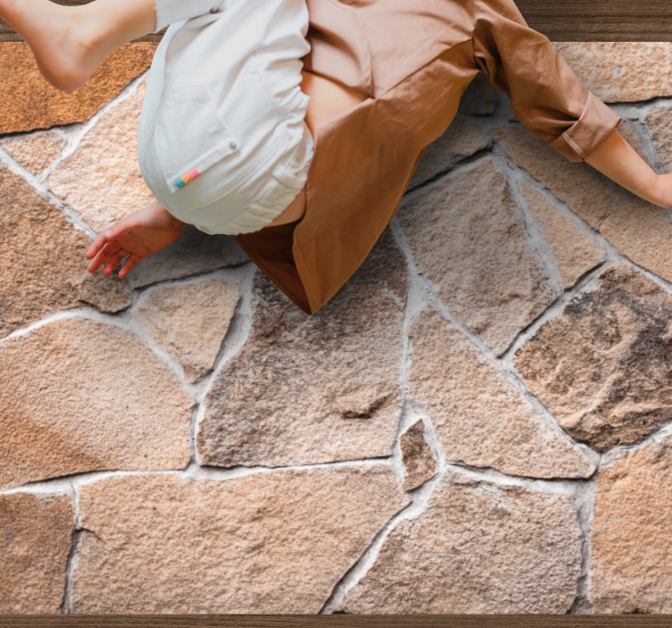 Tapete vinílico de pedras efeito realista terroso - TenStickers