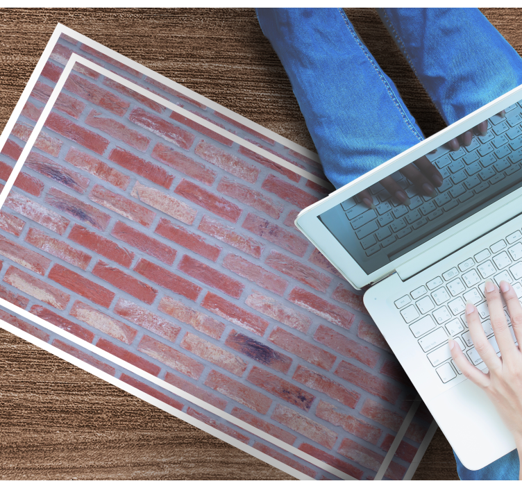 Tapete vinílico de pedras padrão de tijolos - TenStickers