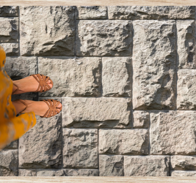 Tapete vinílico de pedras superfície cinza - TenStickers