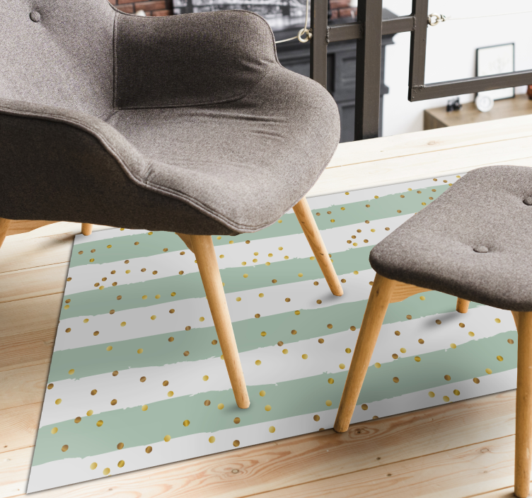 Tapete vinílico às risca bolinhas listradas - TenStickers