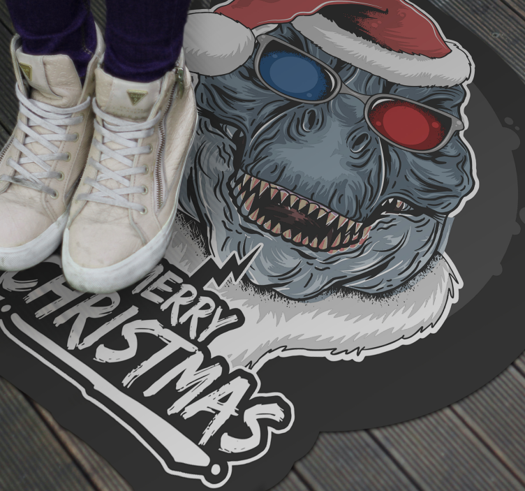Tapete vinílico do Natal alegria festiva do monstro - TenStickers