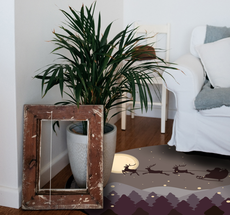 Tapete vinílico do Natal cena noturna festiva - TenStickers