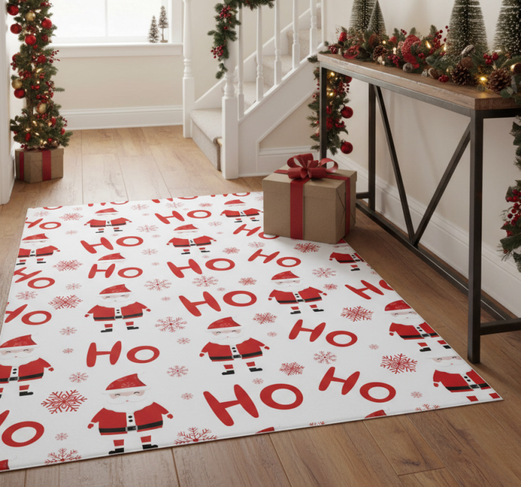Tapete vinílico do natal com estampa do papai noel e hohoho - TenStickers