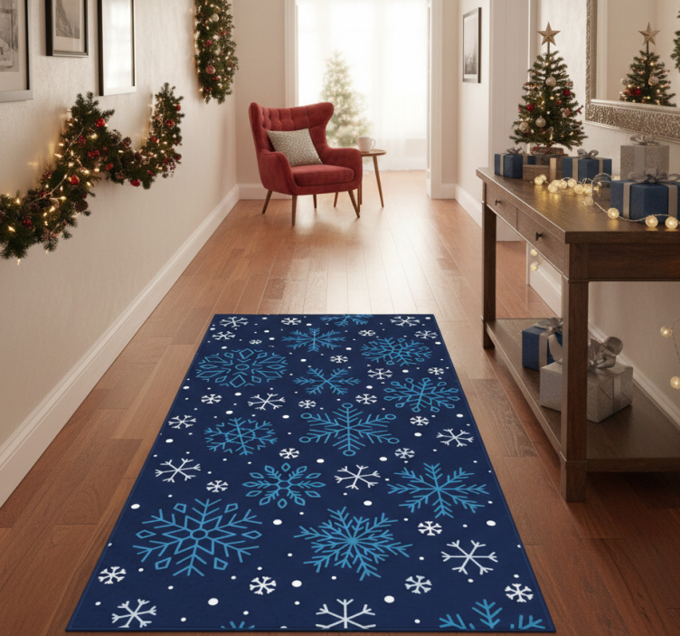Tapete vinílico do natal flocos de neve - TenStickers