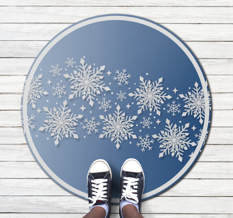 Tapete vinílico do Natal flocos de neve de inverno - TenStickers