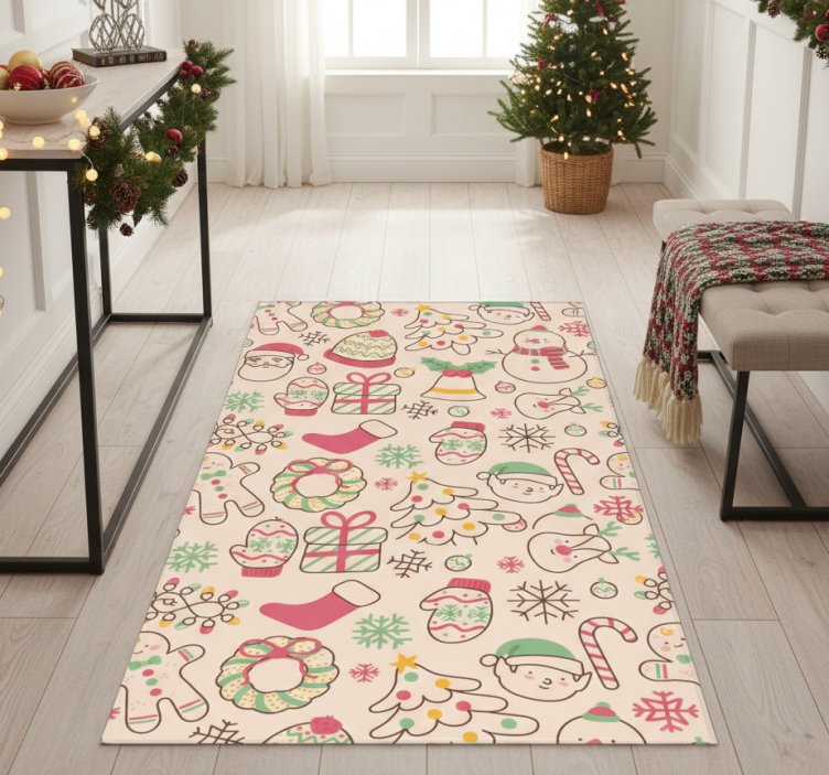 Tapete vinílico do natal luzes de natal - TenStickers