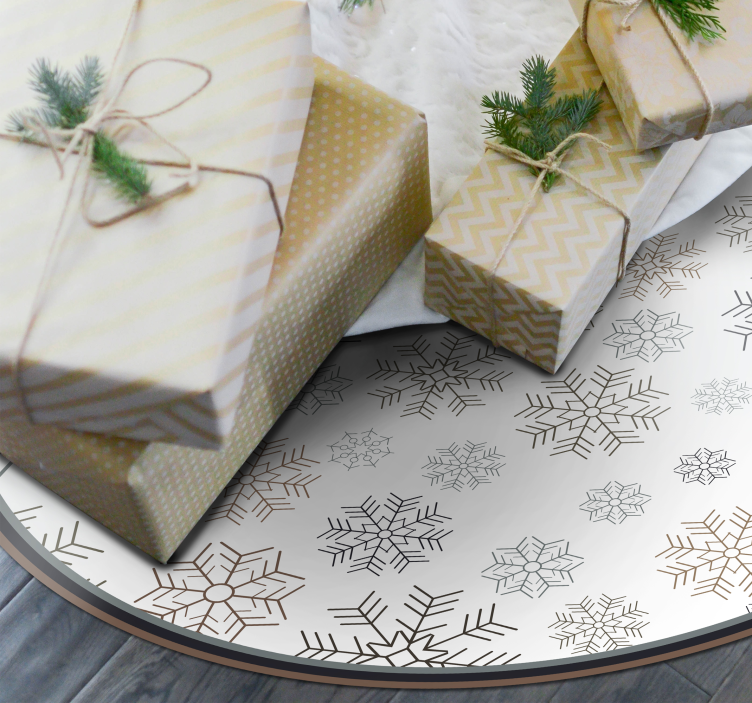 Tapete vinílico do Natal padrões de floco de neve - TenStickers