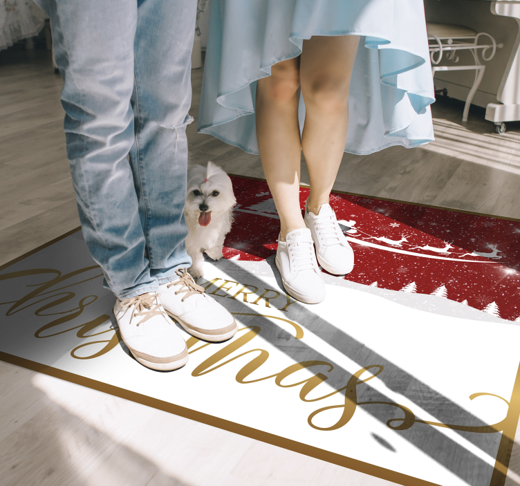 Tapete vinílico do Natal saudação festiva - TenStickers