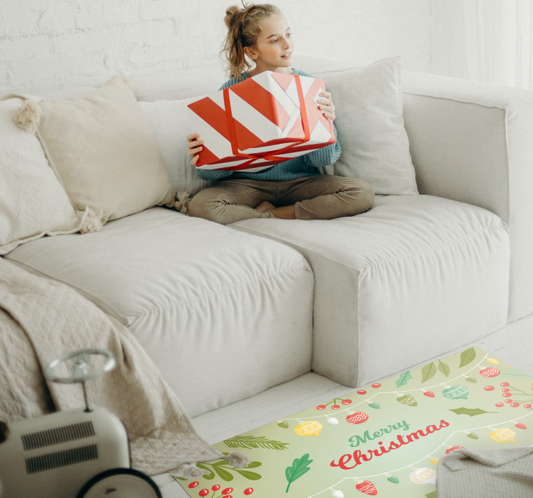 Tapete vinílico do Natal saudações festivas sazonais - TenStickers