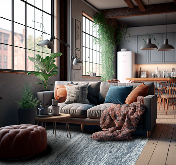 Tapete vinílico efeito de cimento riscado - TenStickers