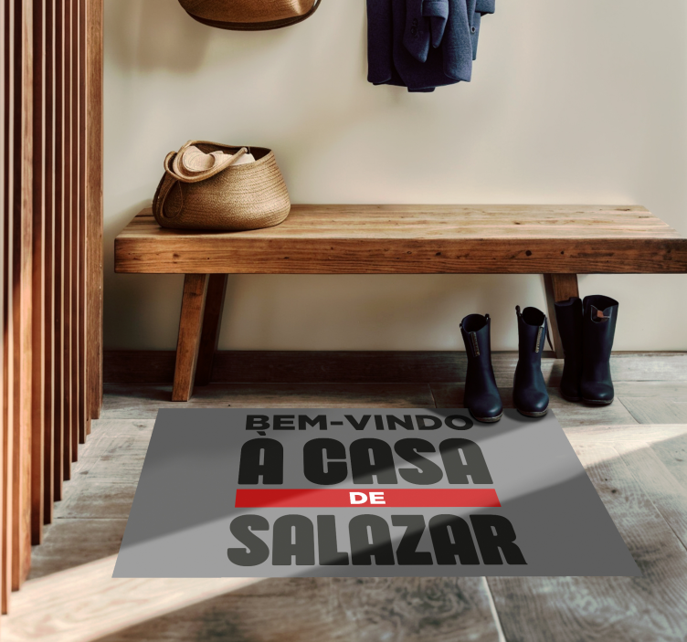 Tapete vinílico entrada bem-vindo com apelido - TenStickers