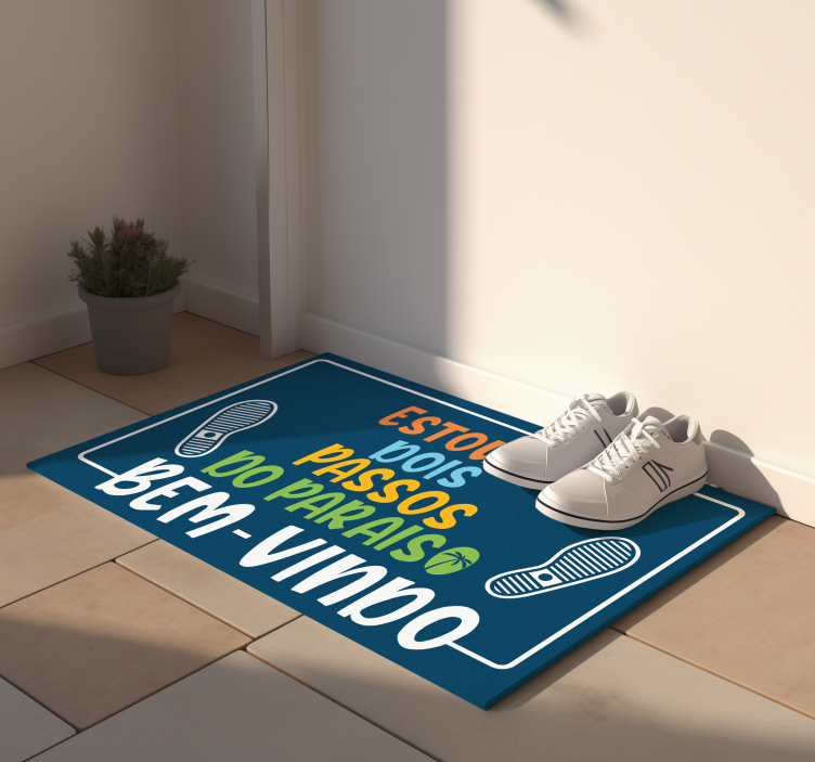 Tapete vinílico entrada passos para o paraíso - TenStickers