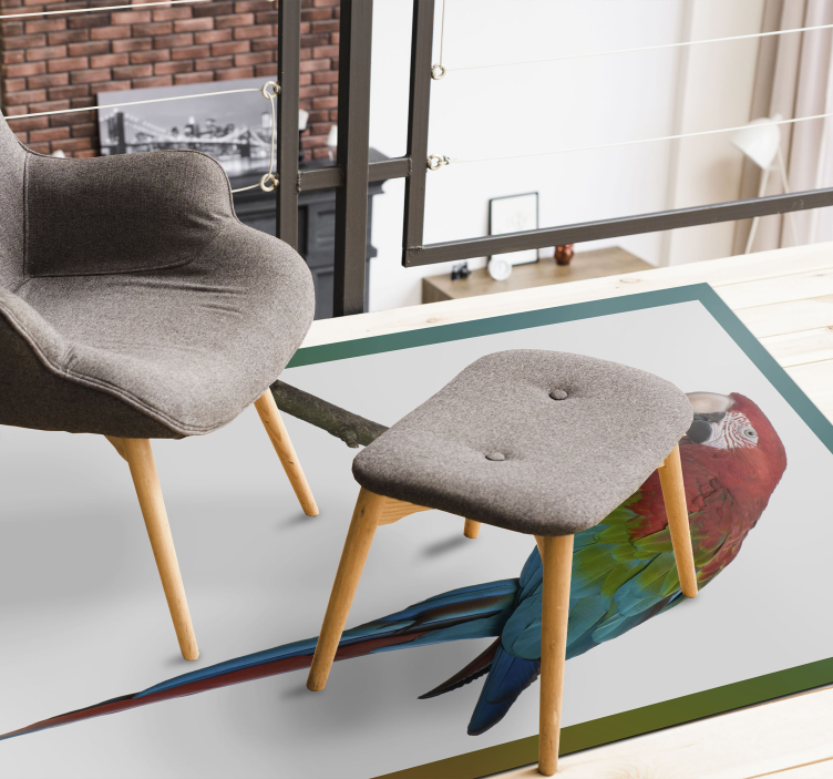 Tapete vinílico de animais arara colorida - TenStickers