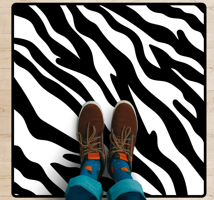Tapete vinílico estampa de animal estilo zebra - TenStickers