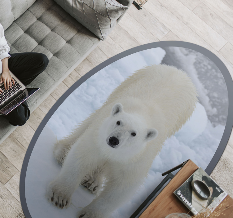 Tapete vinílico de animais imagem de urso polar - TenStickers