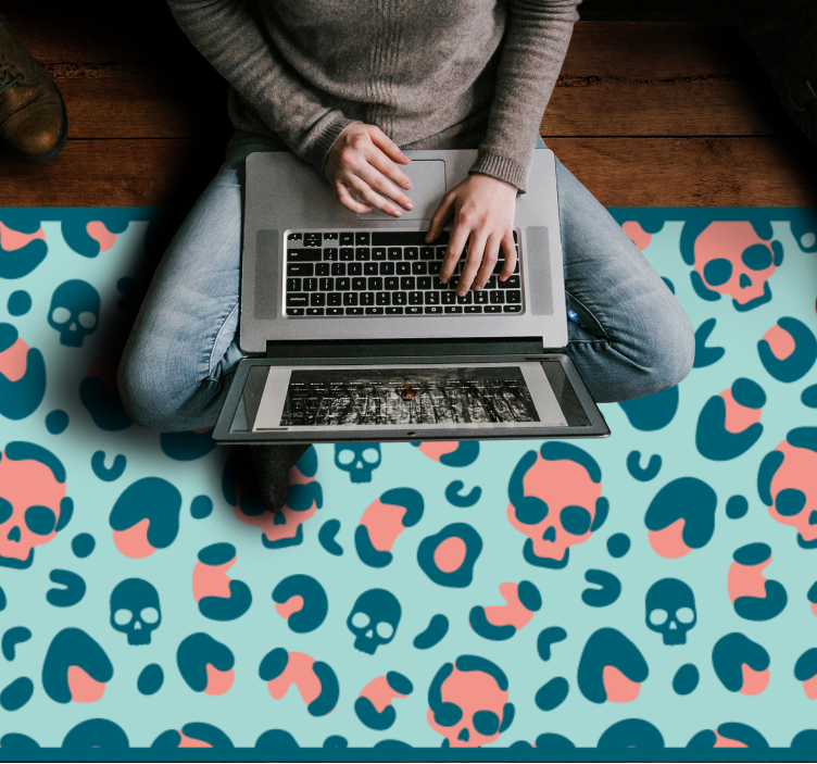 Tapete vinílico estampa de animal jogo de padrões de caveira - TenStickers