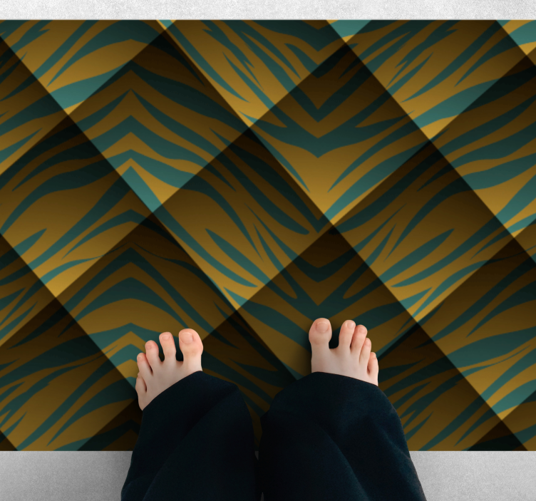 Tapete vinílico estampa de animal listras de tigre - TenStickers