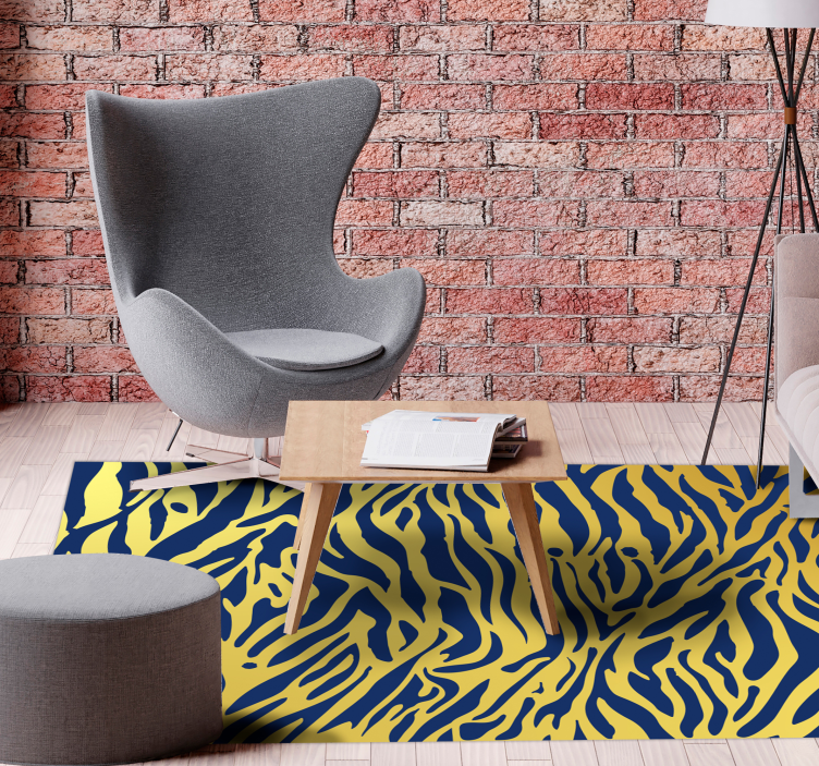 Tapete vinílico estampa de animal listras de zebra - TenStickers