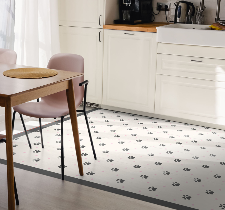 Tapete vinílico estampa de animal padrão de pegada - TenStickers