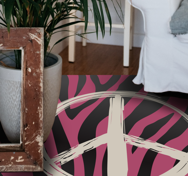 Tapete vinílico estampa de animal padrão de sinal de paz - TenStickers