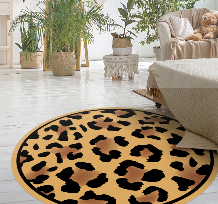 Tapete vinílico estampa de animal padrão leopardinho - TenStickers