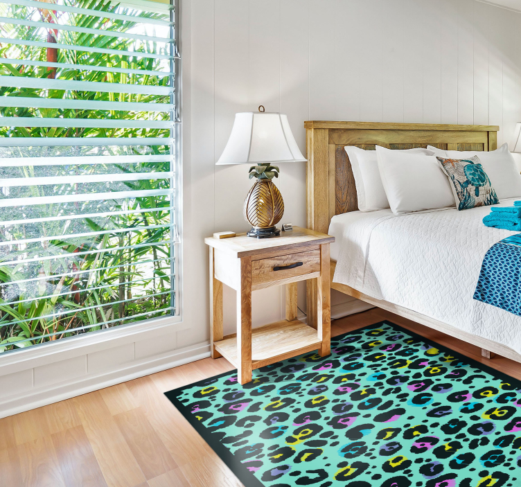 Tapete vinílico estampa de animal padrão leopardo colorido - TenStickers